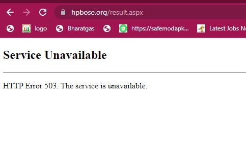 HPBOSE Website Not Working